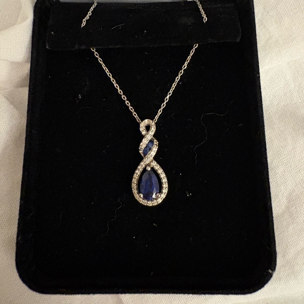Kay Jewelers Sterling Silver Sapphire Necklace